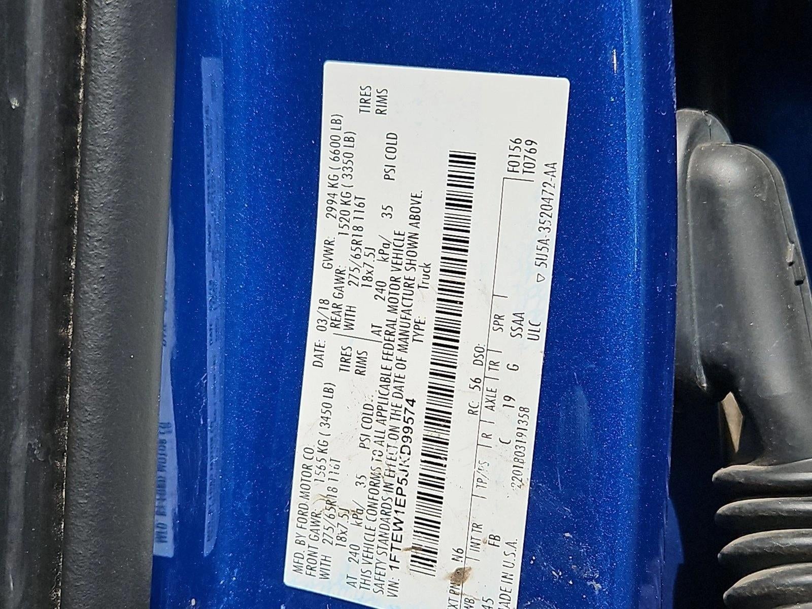 2018 Ford F-150 XLT 4WD SuperCrew 5.5' Box