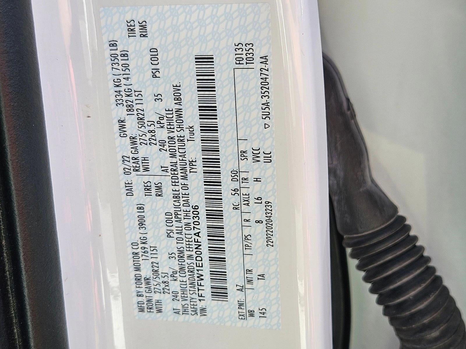 2022 Ford F-150 Limited 4WD SuperCrew 5.5' Box