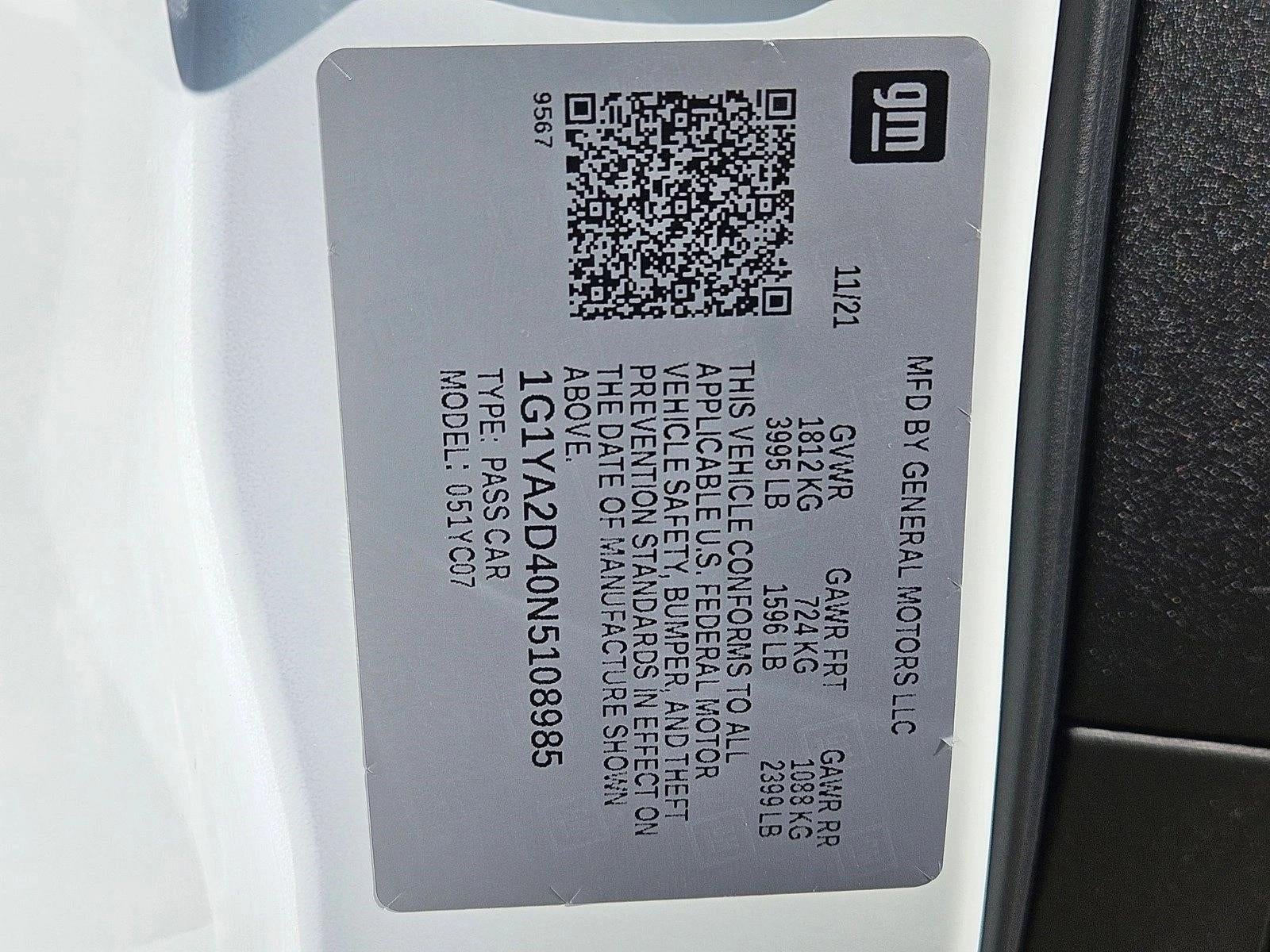 2022 Chevrolet Corvette Stingray Coupe 1LT