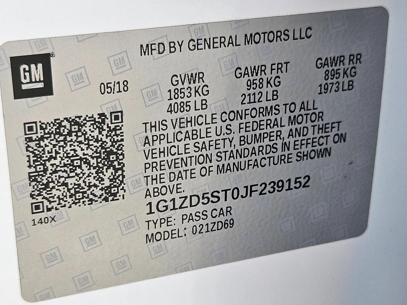 2018 Chevrolet Malibu LT