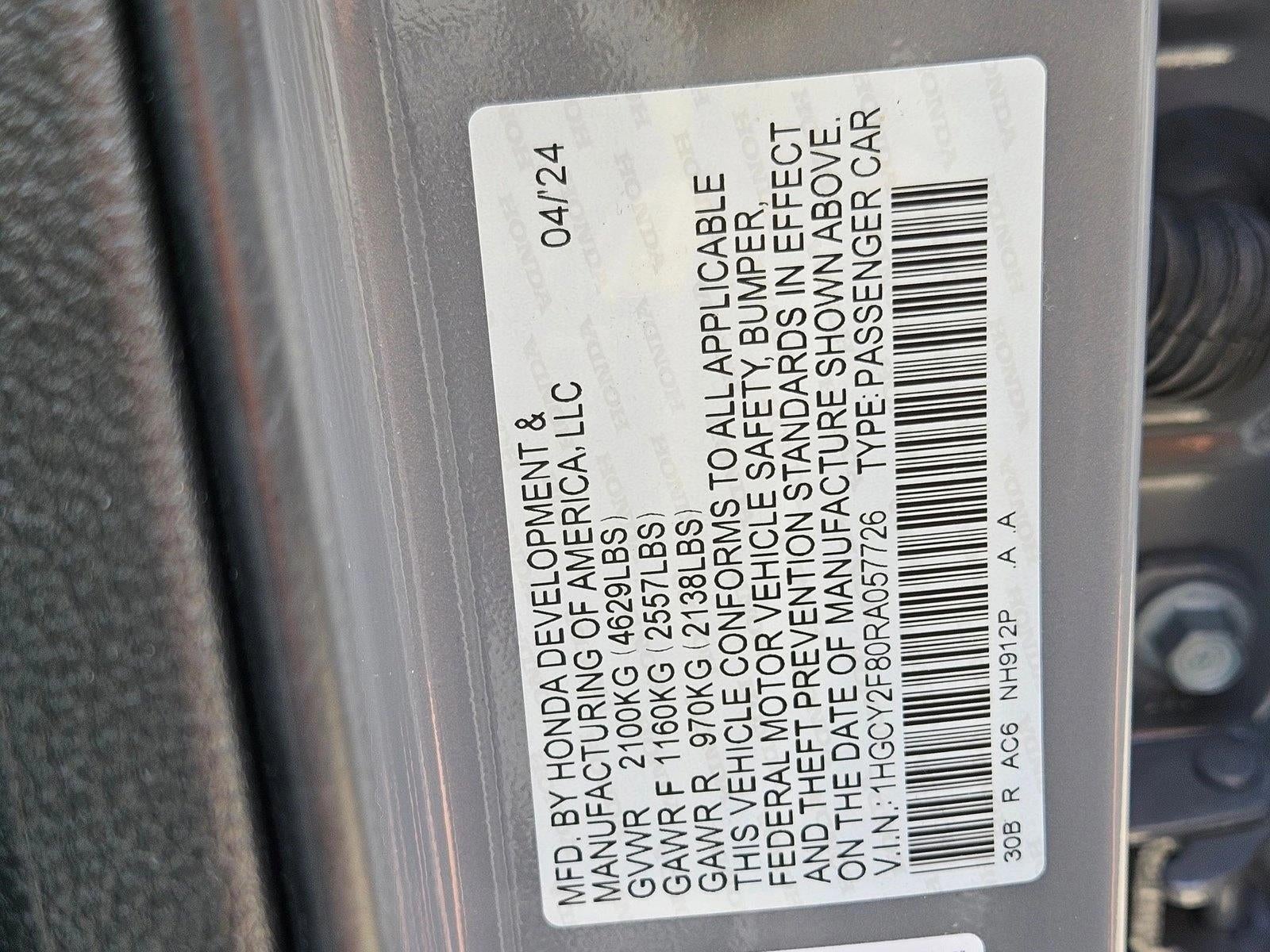 2024 Honda Accord Hybrid Touring Sedan