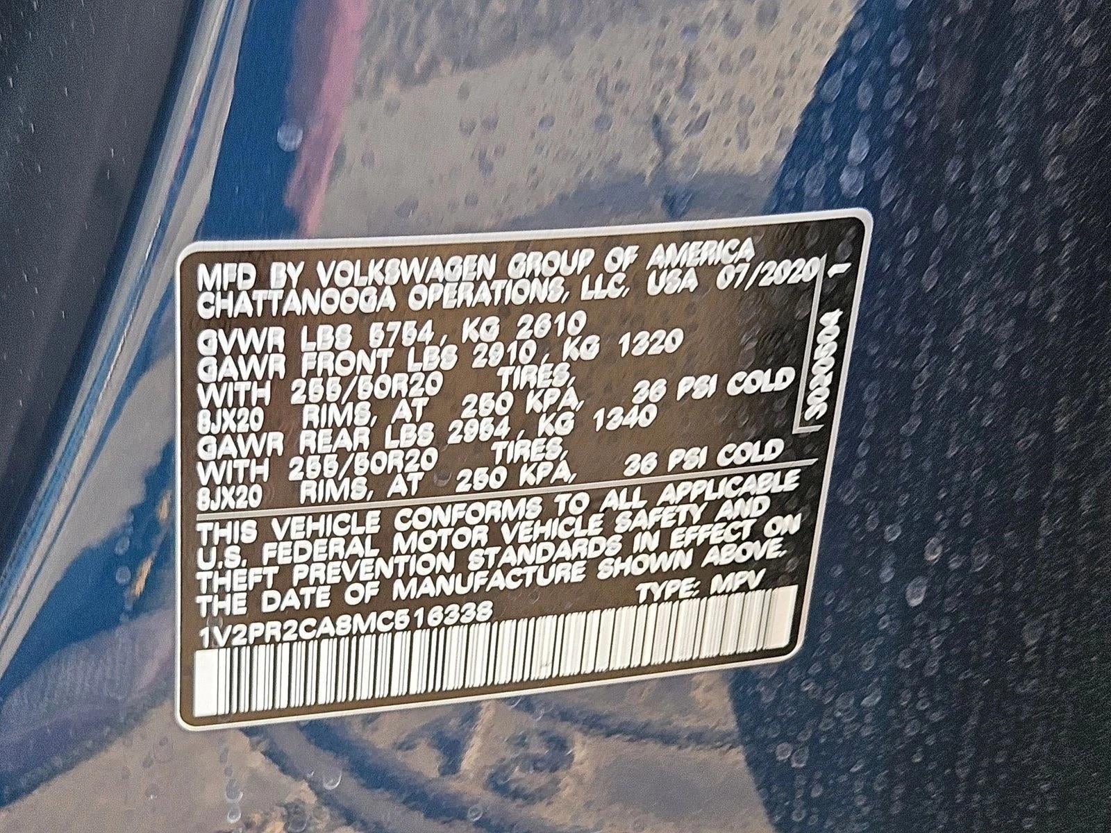 2021 Volkswagen Atlas 3.6L V6 SE w/Technology R-Line FWD *Ltd Avail*