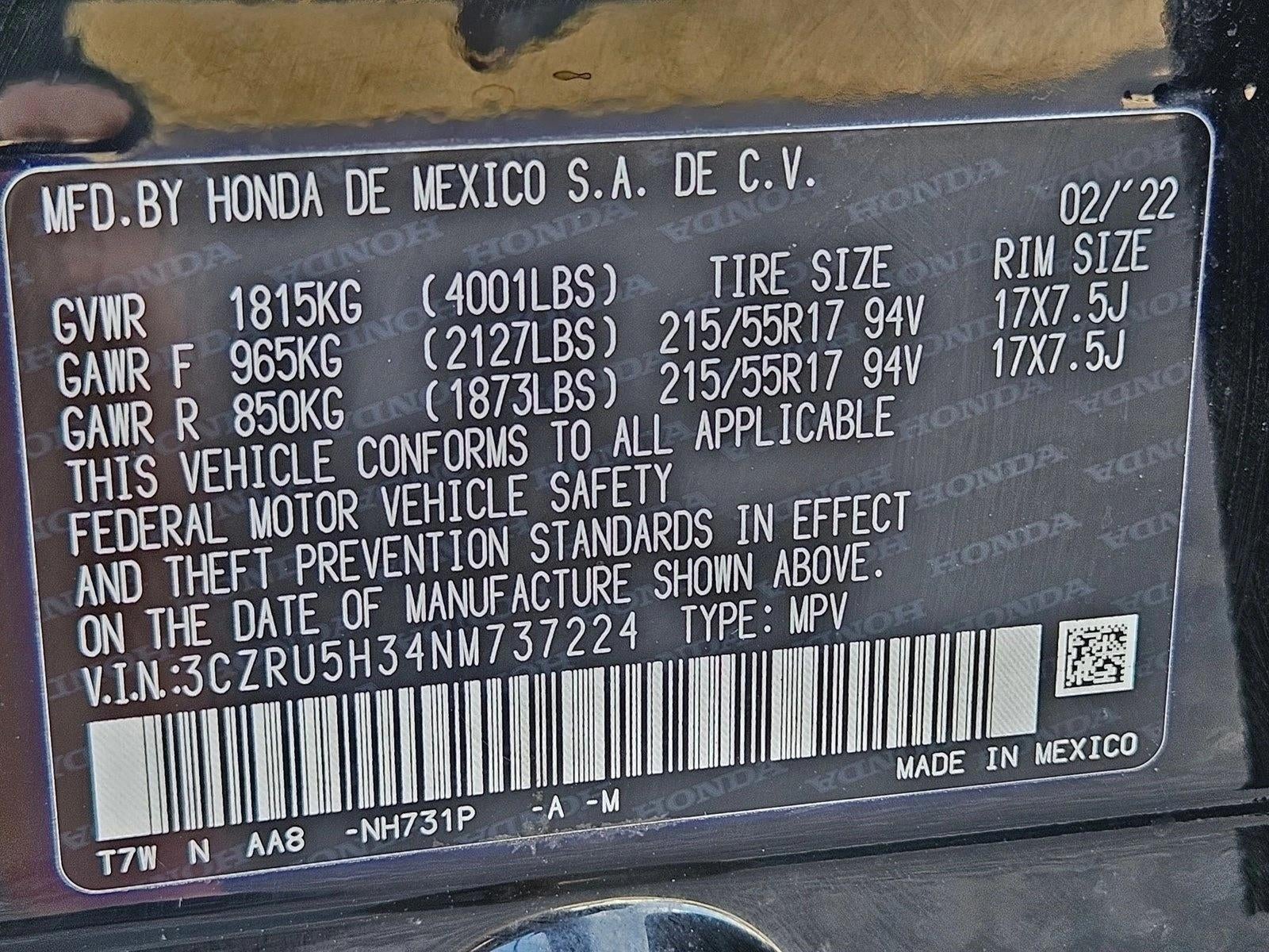 2022 Honda HR-V LX 2WD CVT