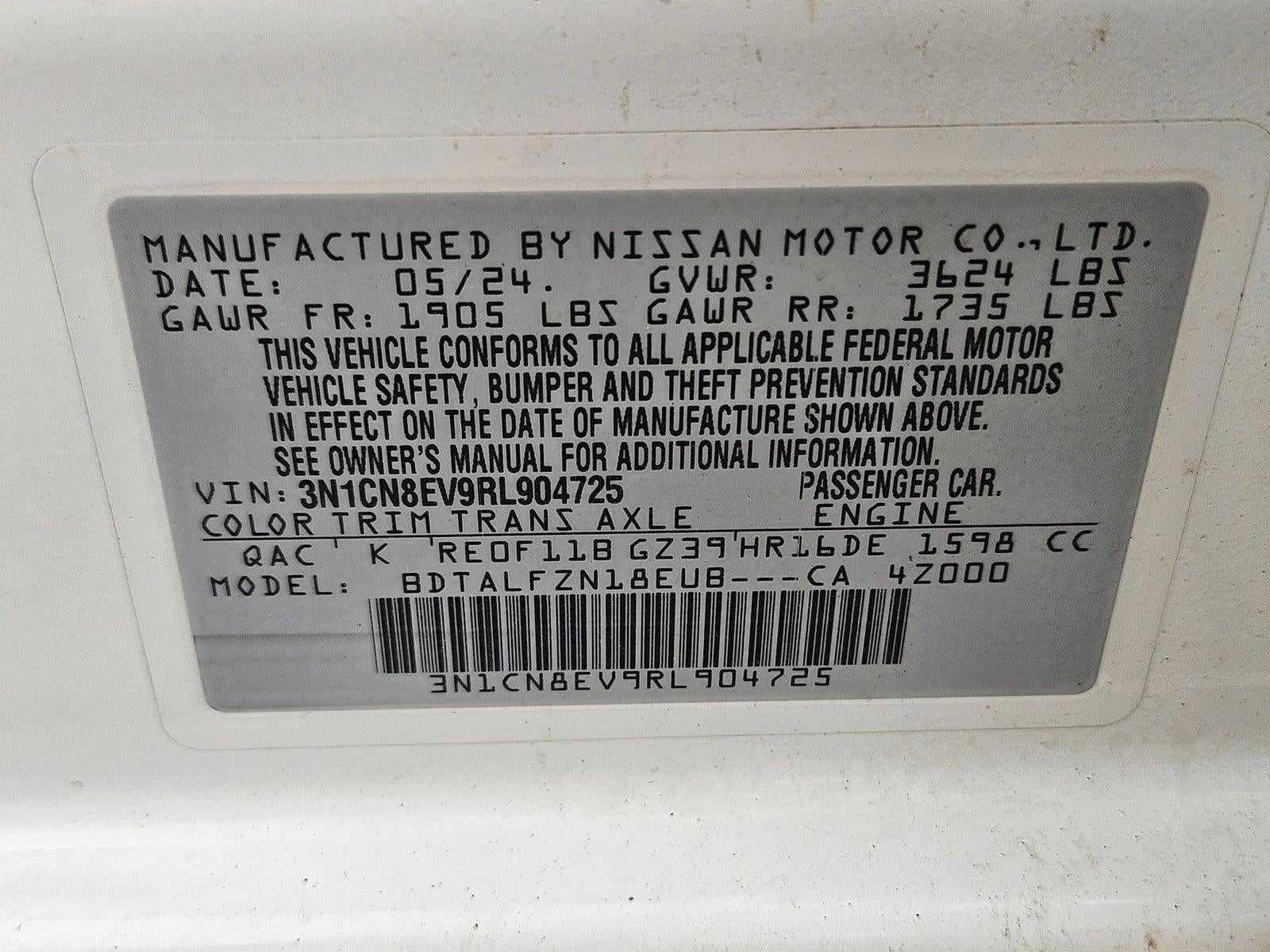 2024 Nissan Versa SV CVT