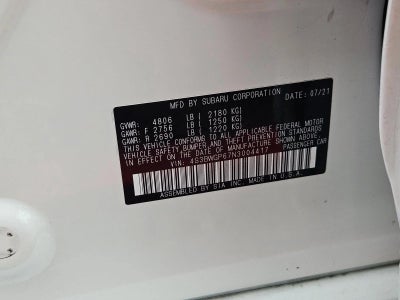 2022 Subaru Legacy Touring XT CVT