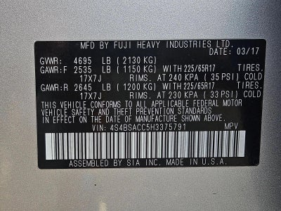 2017 Subaru Outback 2.5i Premium