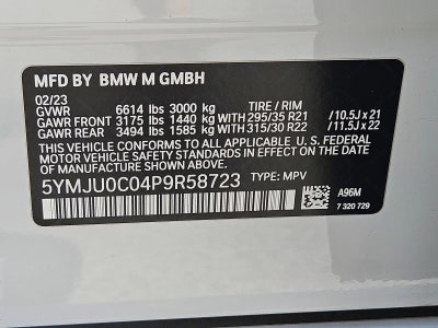 2023 BMW X5 M X5 M Sports Activity Vehicle