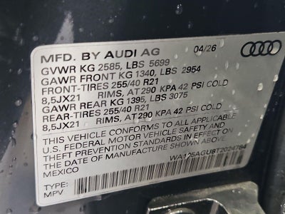 2026 Audi SQ5 Premium Plus 3.0 TFSI quattro