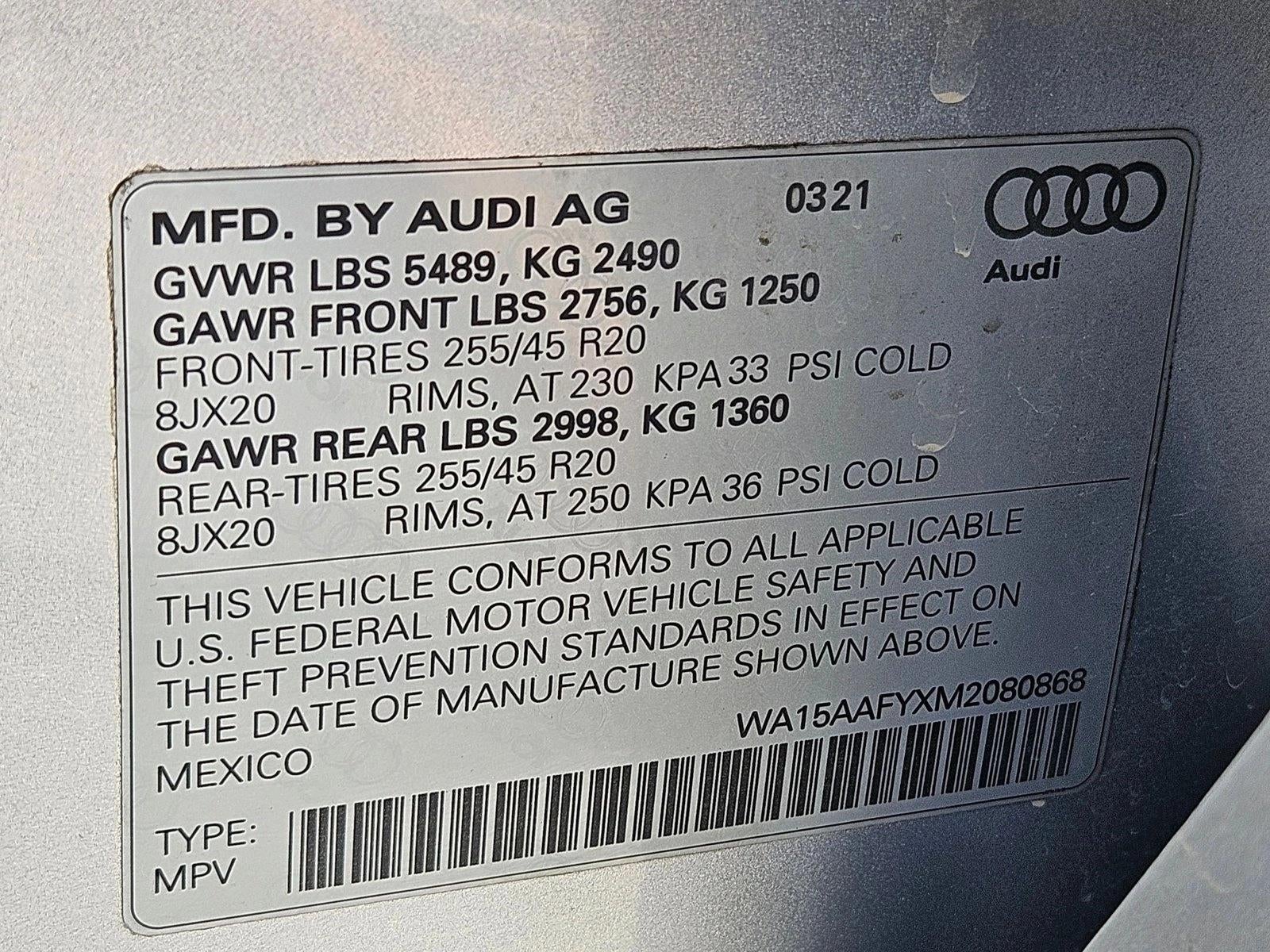 2021 Audi Q5 Sportback Premium Plus 45 TFSI quattro
