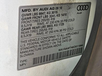 2019 Audi Q7 Premium 55 TFSI quattro