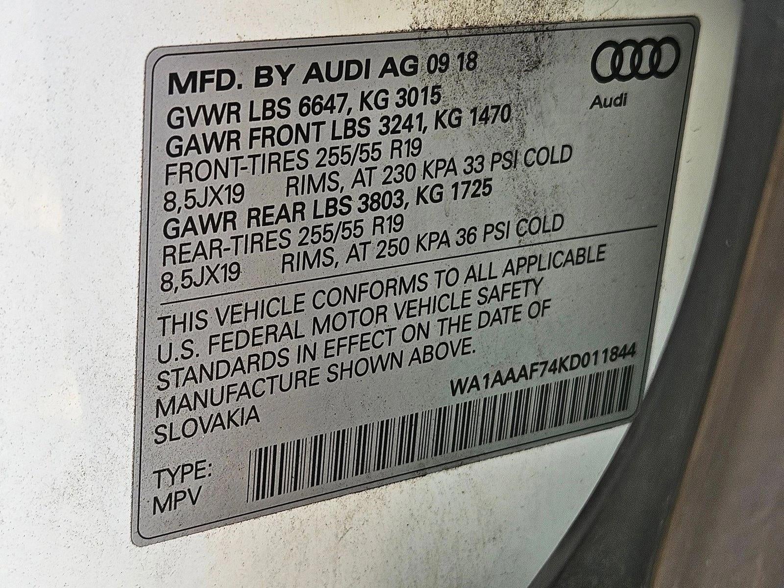 2019 Audi Q7 Premium 55 TFSI quattro