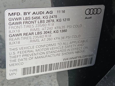 2018 Audi Q5 2.0 TFSI Premium