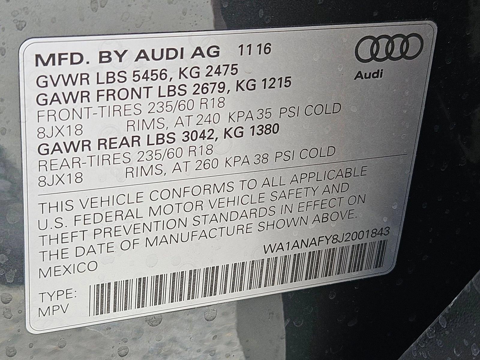 2018 Audi Q5 2.0 TFSI Premium