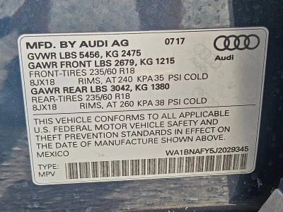 2018 Audi Q5 2.0 TFSI Premium Plus