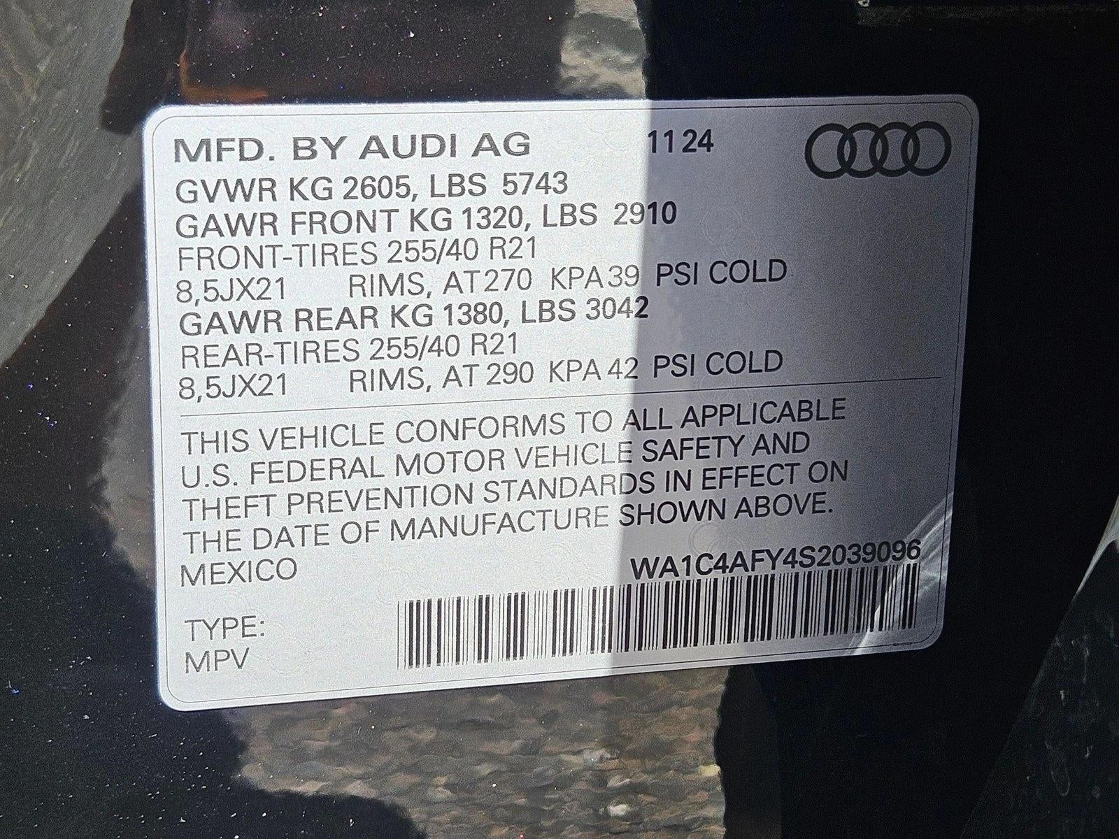 2025 Audi SQ5 Prestige 3.0 TFSI quattro