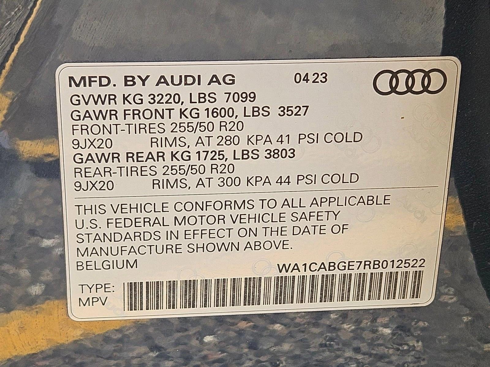 2024 Audi Q8 e-tron Sportback S line Premium Plus quattro