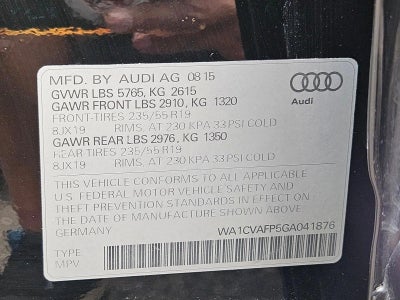 2016 Audi Q5 quattro 4dr 3.0L TDI Premium Plus