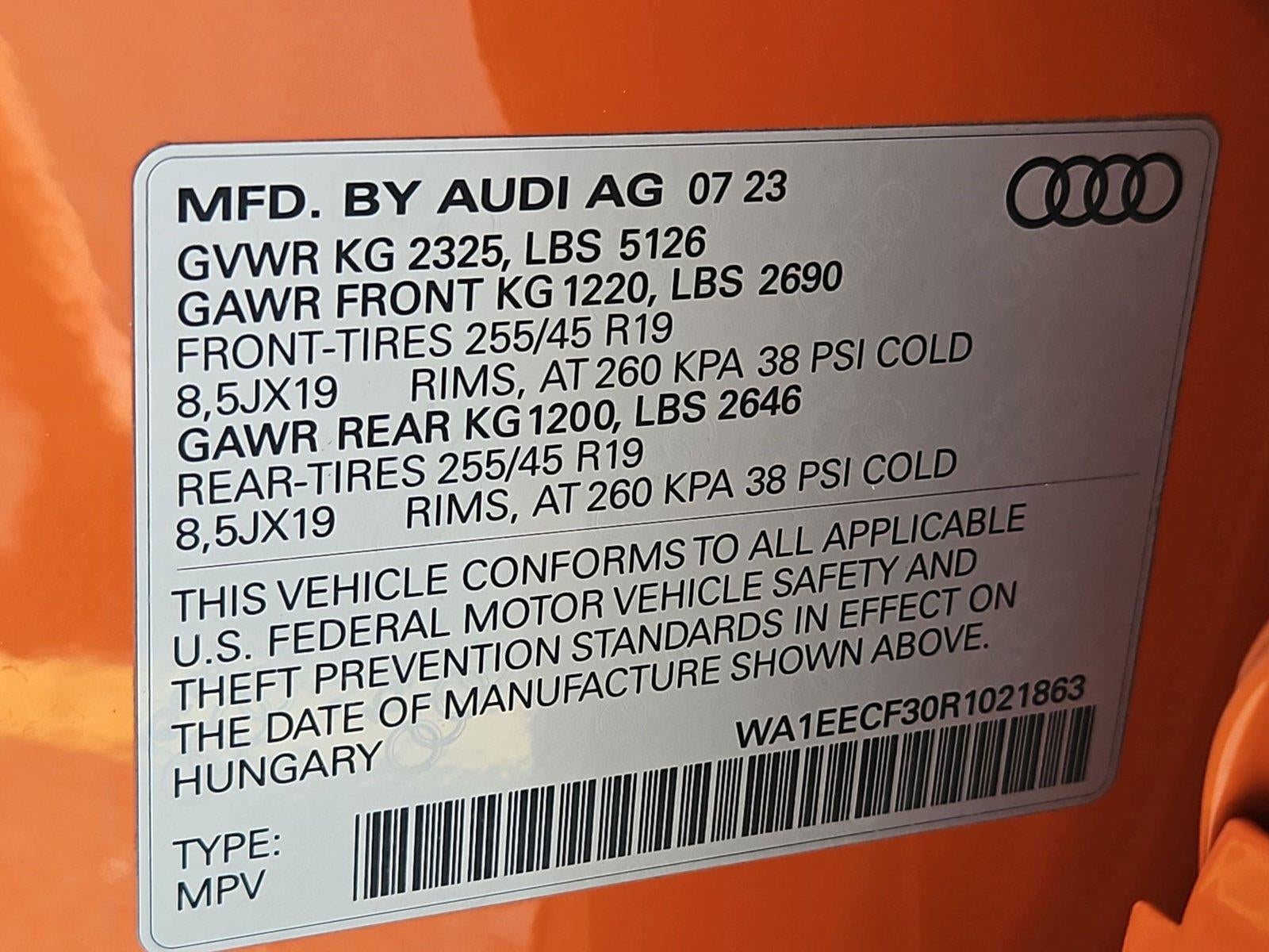2024 Audi Q3 S line Premium Plus 45 TFSI quattro