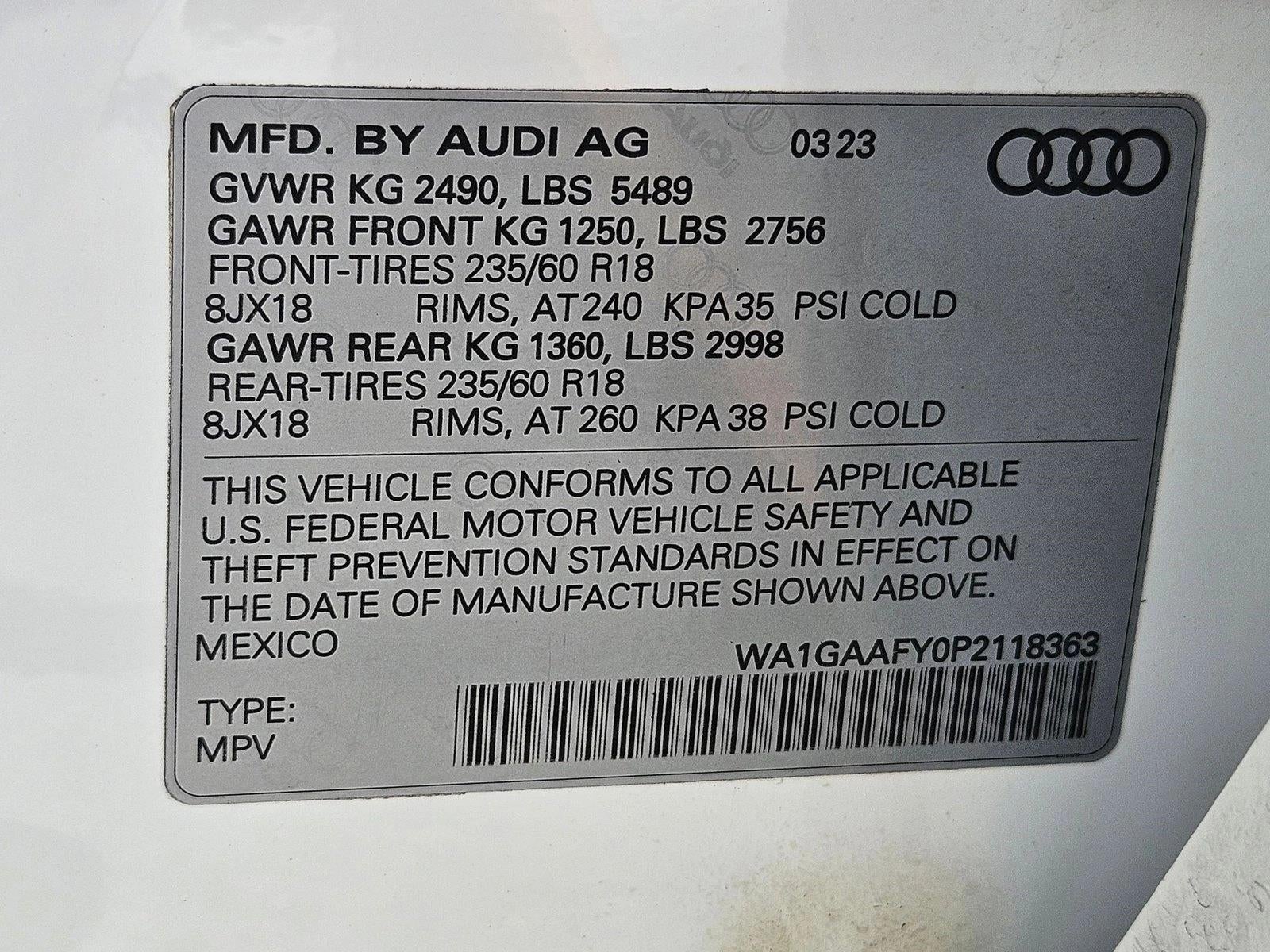 2023 Audi Q5 S line Premium 45 TFSI quattro