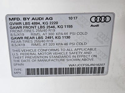 2018 Audi Q3 2.0 TFSI Premium Plus quattro AWD