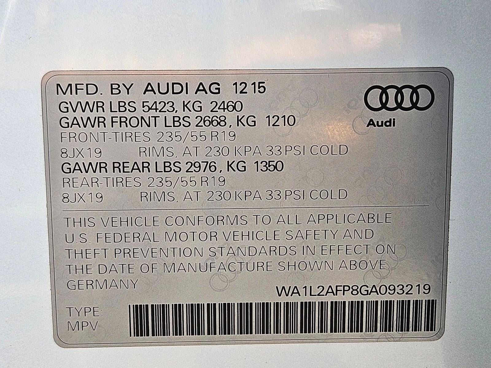 2016 Audi Q5 quattro 4dr 2.0T Premium Plus