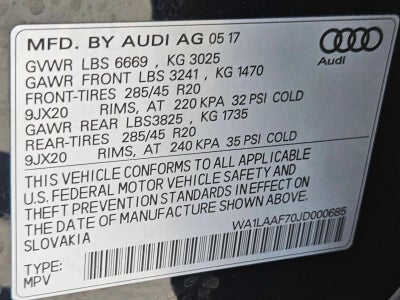 2018 Audi Q7 3.0 TFSI Premium Plus