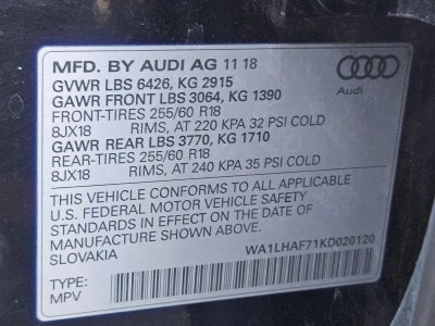 2019 Audi Q7 Premium Plus 45 TFSI quattro