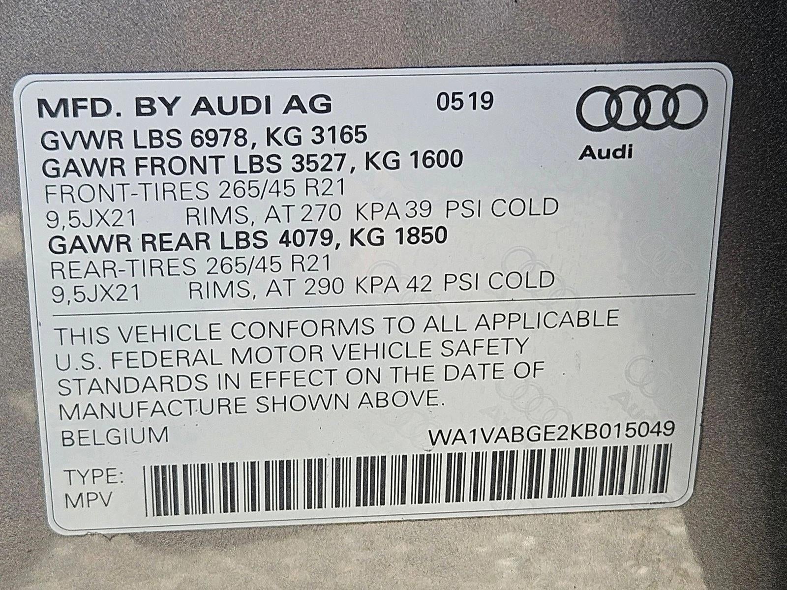 2019 Audi e-tron Prestige quattro