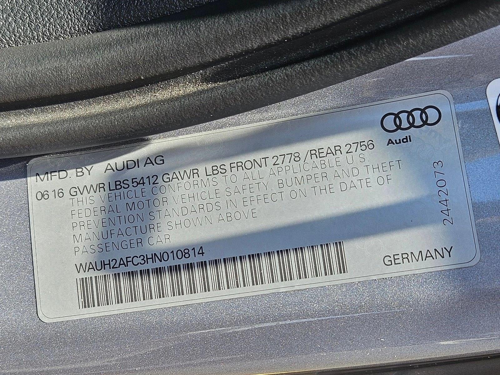 2017 Audi A6 3.0 TFSI Prestige quattro AWD