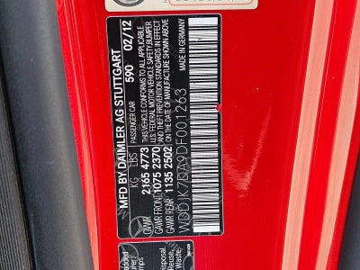 2013 Mercedes-Benz SL-Class SL 550