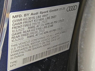 2025 Audi RS Q8 performance 4.0 TFSI quattro
