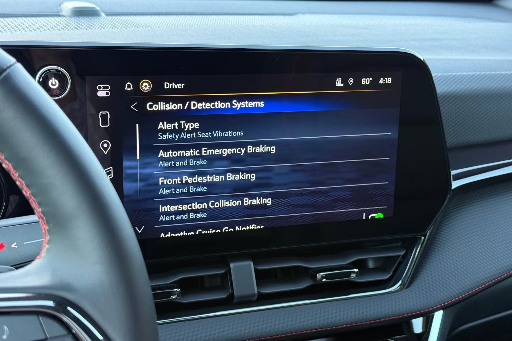 2027 Chevy Equinox center dashboard touchscreen