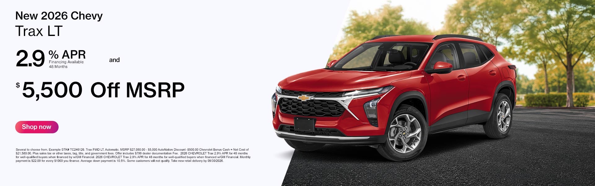 New 2026 Chevrolet Trax APR Offer